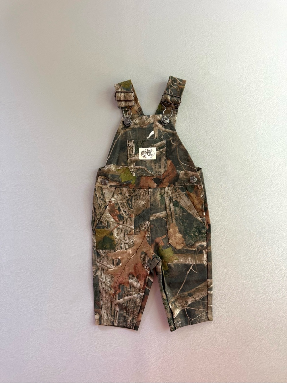 Bass Pro Shops Camouflage Baby Overalls size 3M RealTree Mossy Oak Camo